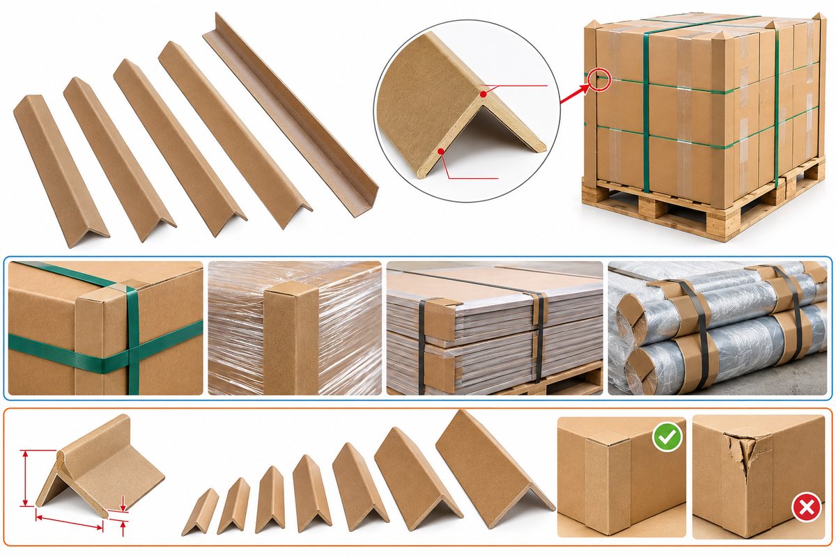 Thanh nẹp góc giấy chữ V: các quy cách và cách dùng bảo vệ góc, cạnh kiện hàng